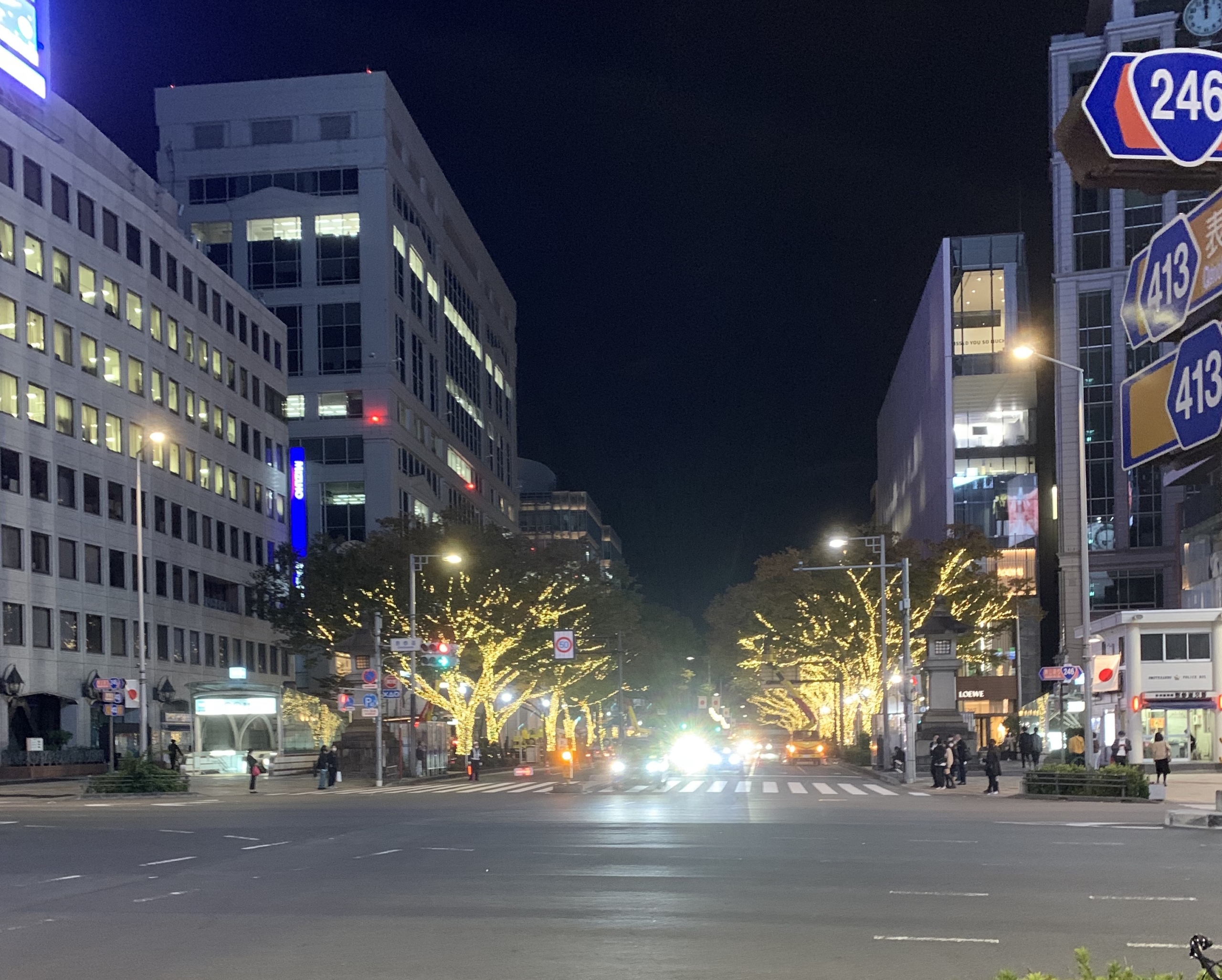 表参道のライトアップ